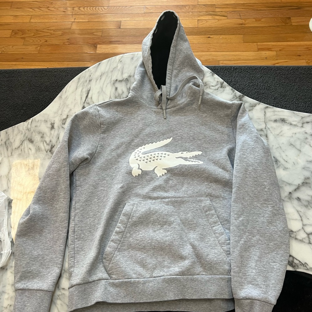 Lacoste Gray Hoodie with Logo